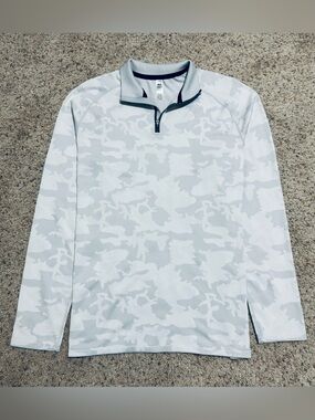 UNRL Golf Sweater 1/4 Zip Pullover Mens White Camo